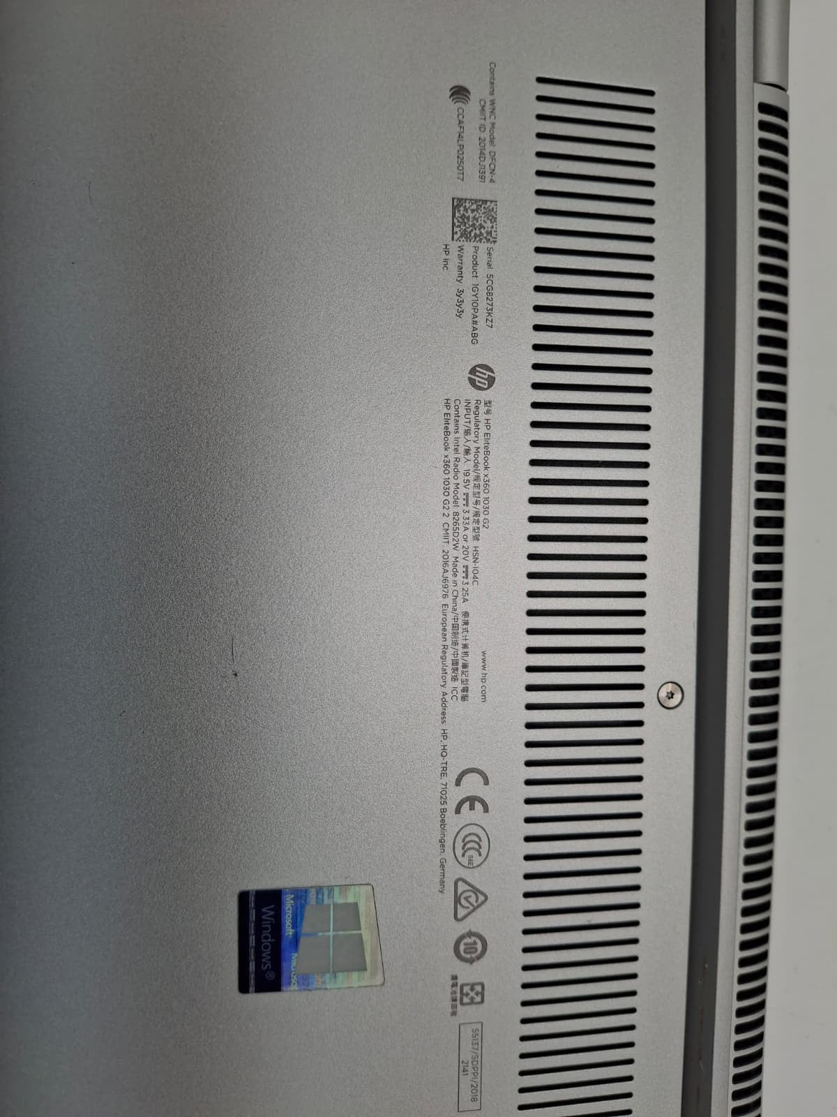 HP Elitebook x360 1030 G2 13.3" Touch i5-7300u 8GB 256GB Win11 Few scratch-3KZ7