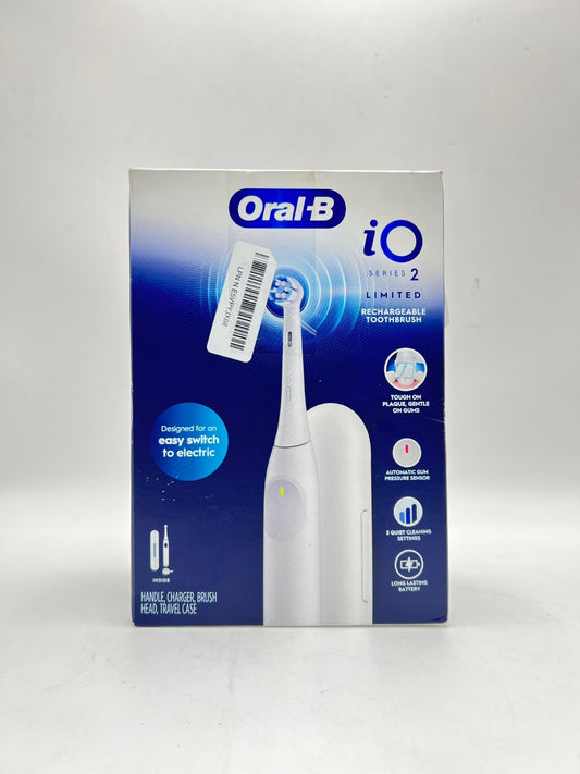 Oral-B iO Series 2 LIMITED Rechargeable Electric Powered Toothbrush, Pure White