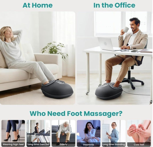 Nekteck Foot Massager with Heat Therapy, Deep Kneading & Air Massage