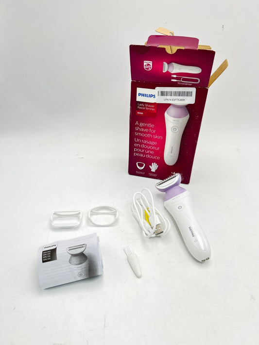 Philips Lady Shaver Series 6000, Single Foil Shaver - Wet & Dry, Cordless - Incl