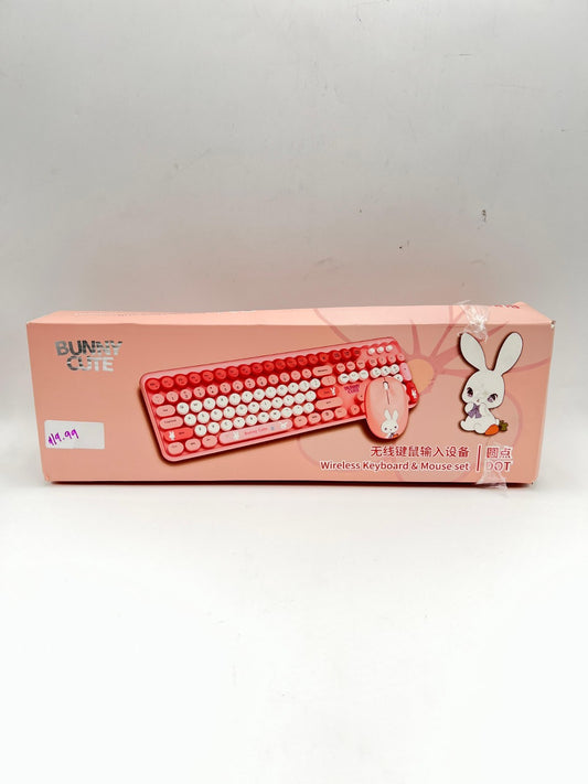 Coffee Colorful Wireless Keyboard and Mouse Combo Set, 2.4GHz Cute Typewriter...