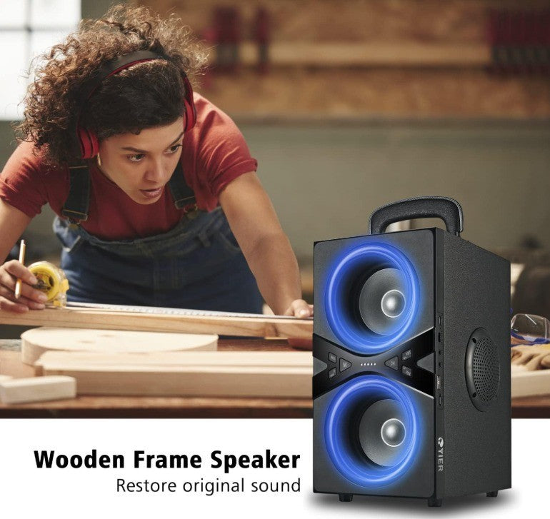 Bluetooth Speakers, Wireless TWS Portable Speaker with Lights,100dB Loud Subwoof