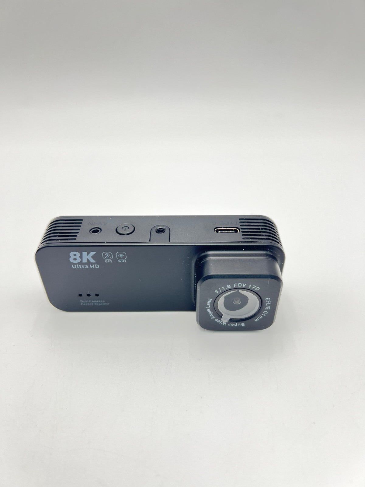 8K ULTRA HD DASH CAM DUAL CAMERAS 3.16 "IPS SCREEN 170 WIDE ANGLE LENS WITH LOOP
