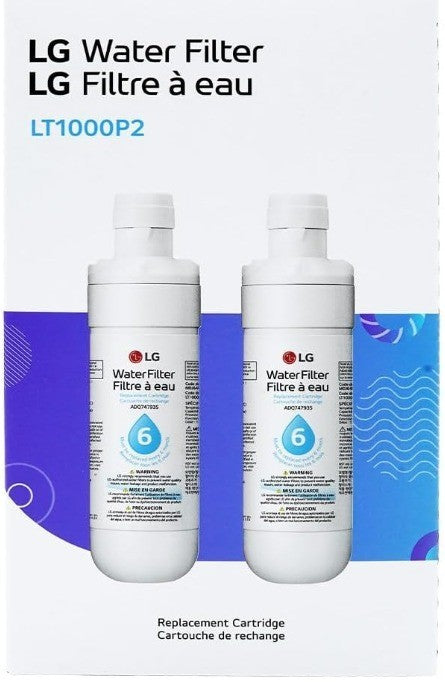 LG LT1000P2 6-Month / 200 Gallon Refrigerator Replacement Water Filter, Reduces
