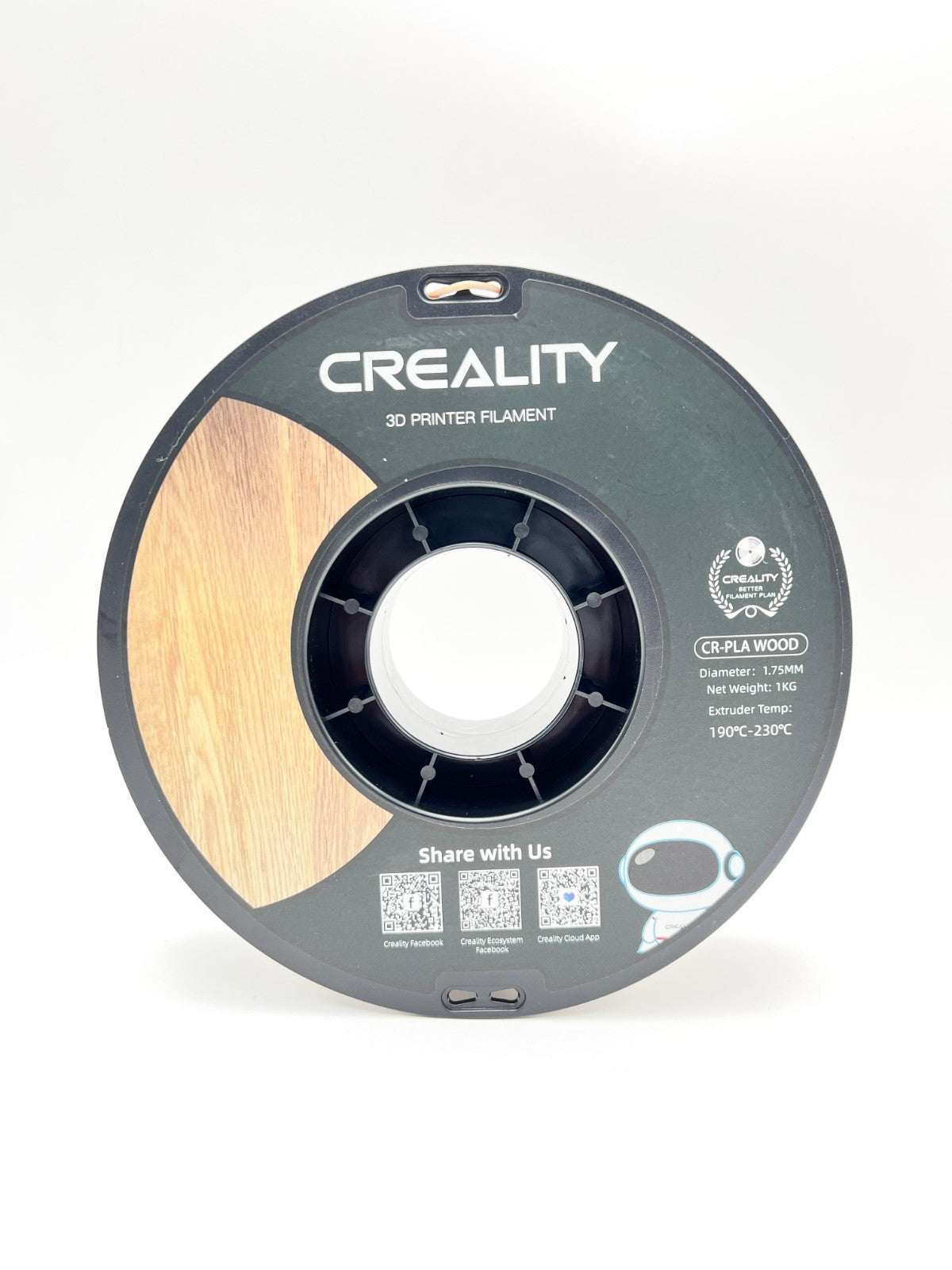 Creality Wood Filament PLA, 3D Printer Filament 1.75 mm, (Wood) (BROKEN)
