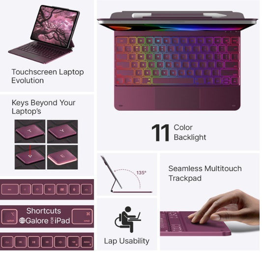 typecase Edge Keyboard Case for iPad Air 13-inch(M3/M2, 2025/2024) & iPad Pro 12