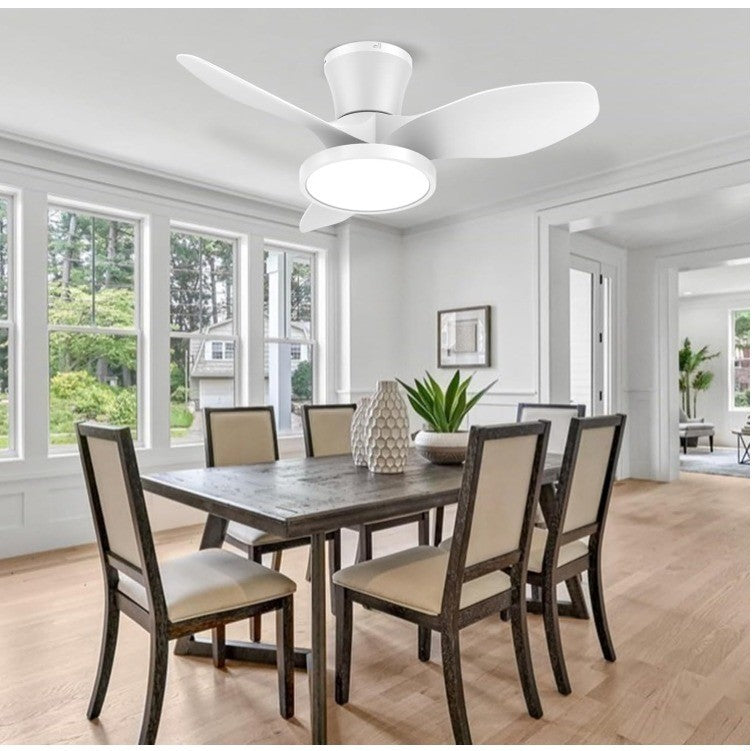 ocioc Quiet Ceiling Fan with LED Light DC motor 32 inch Large Air Volume Remo...