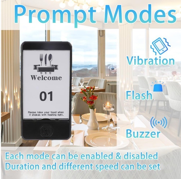 Restaurant Pager System, 24 Pagers, Social Distancing Pagers for Restaurants Pag