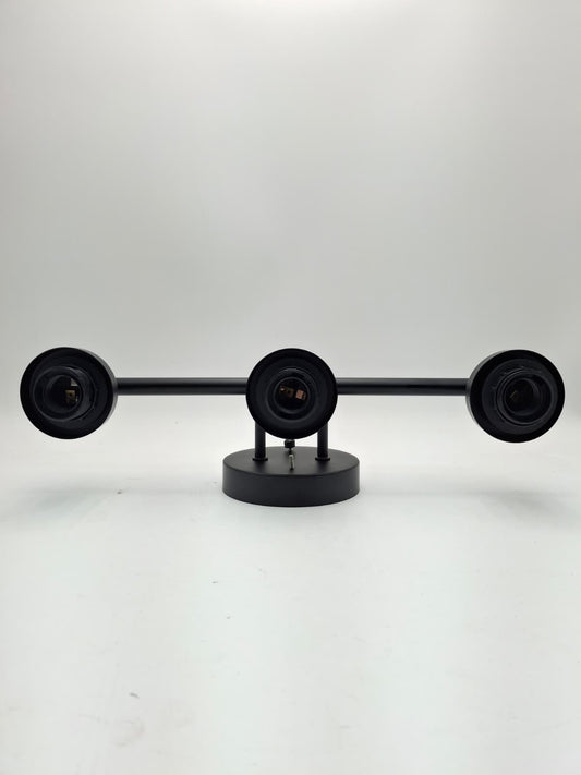 Modern Bathroom Light Fixtures 3 Light Vanity Lights Black Wall Lamp with Clear