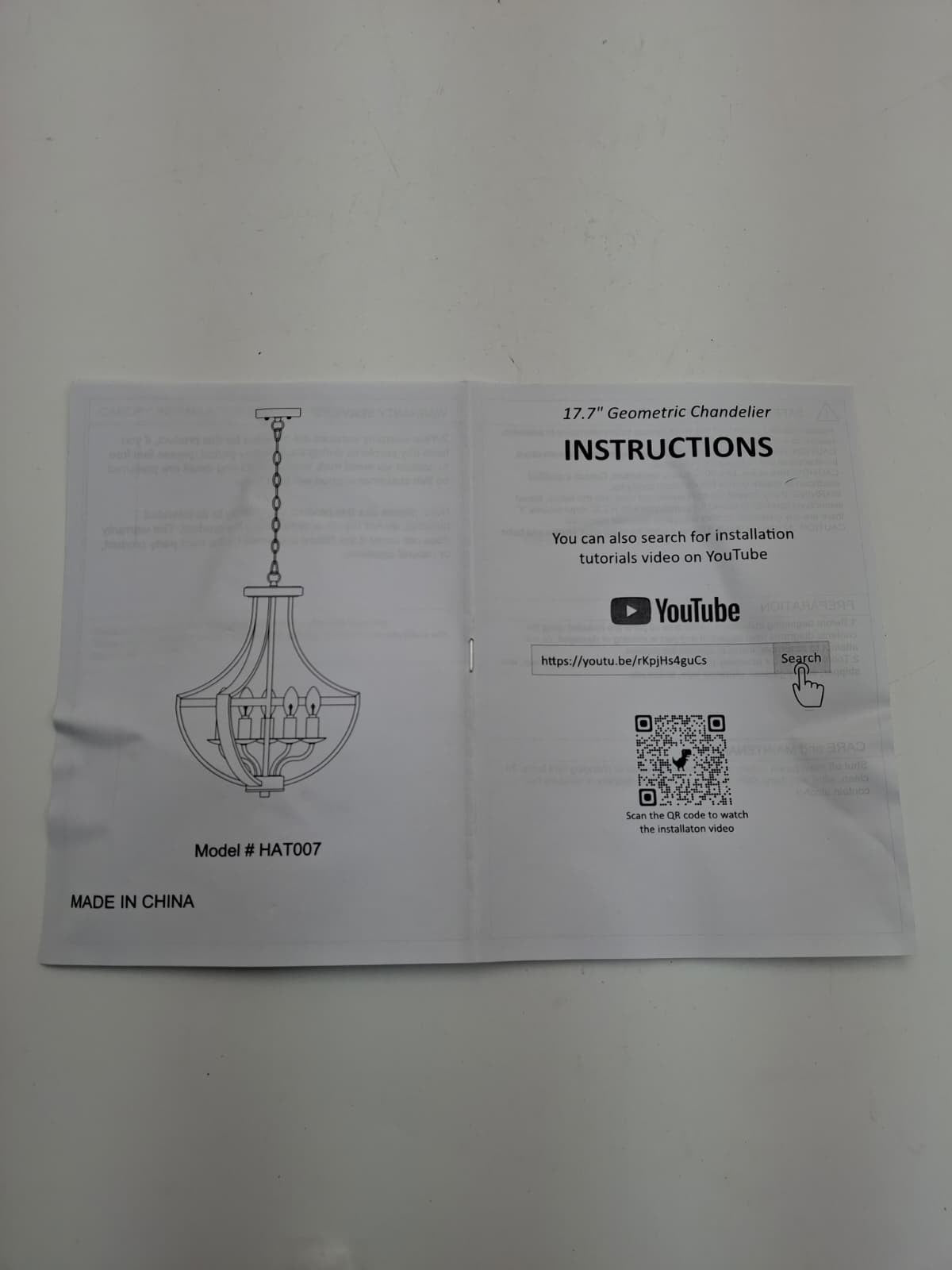 5 Light Farmhouse Chandelier Installation Tutorial(Model # HAT007)