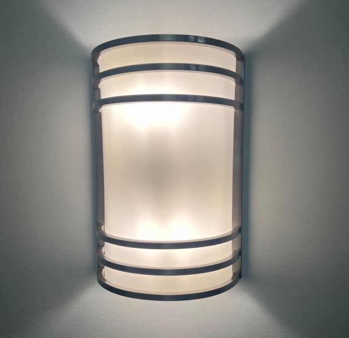 Doraimi Lighting 2 Pack Light Half Cylinder Wall Sconce Fixture Brushed Nickel