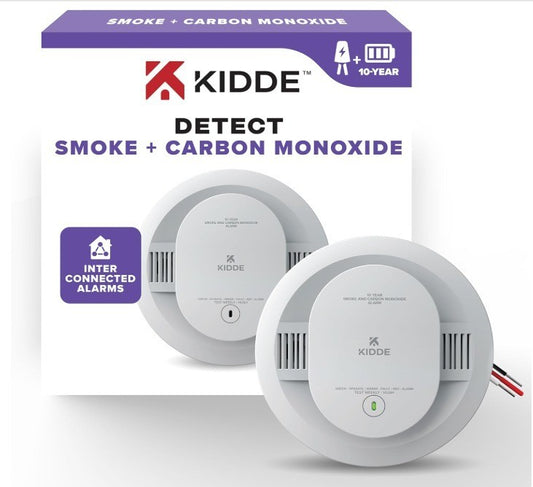 Kidde Hardwired Smoke & Carbon Monoxide Detector, 10-Year Battery Backup