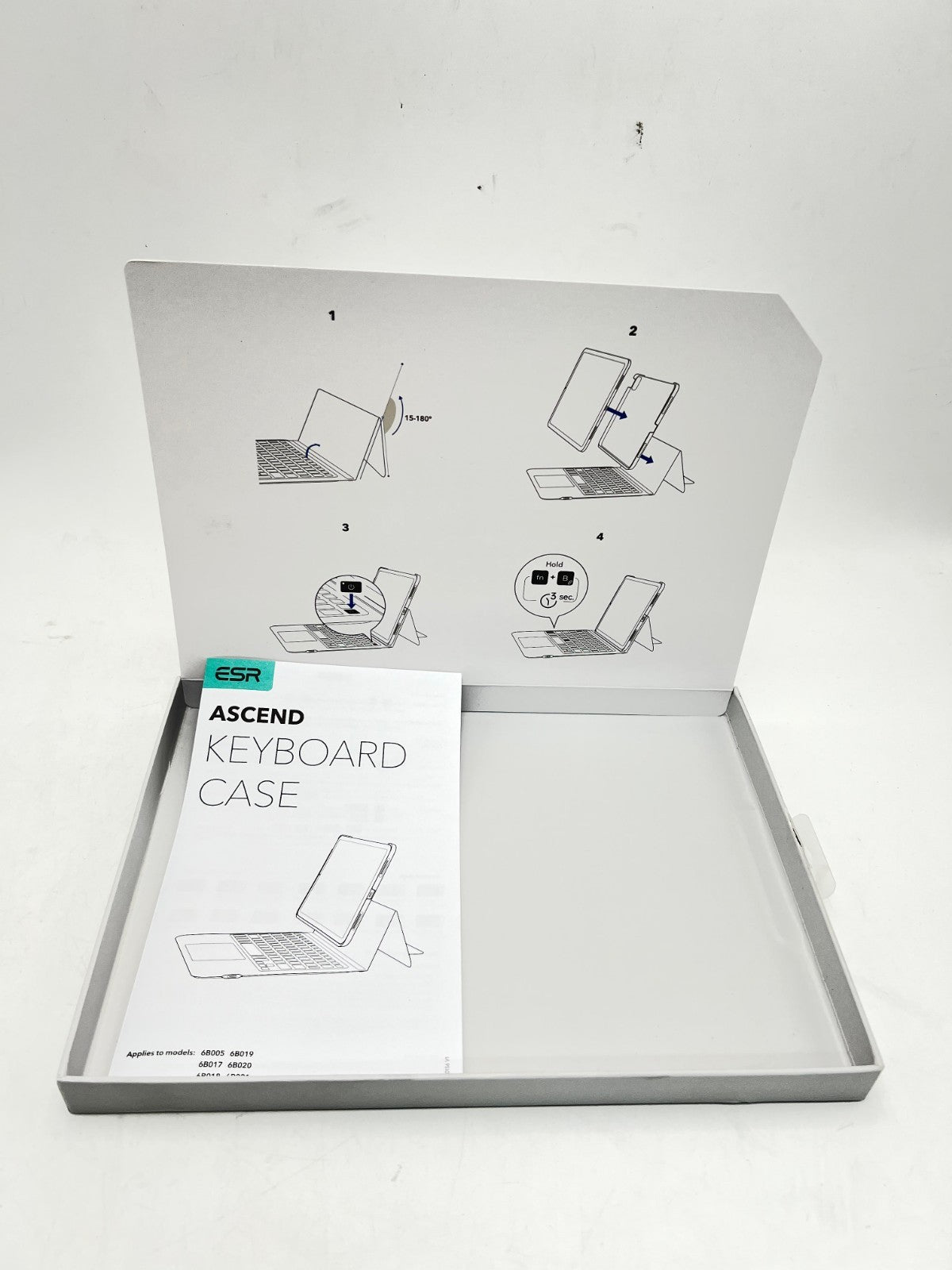 ESR Ascend Keyboard Case for iPad Air 11" (M3/M2, 2025/2024) & iPad Pro 11 White