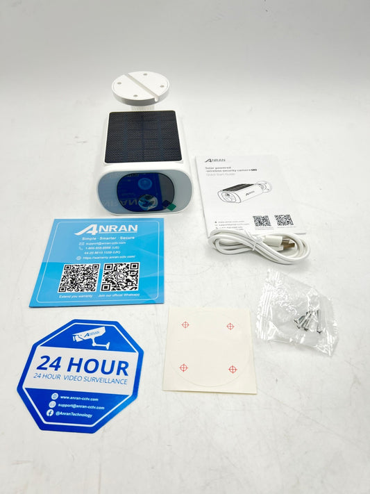 ANRAN 2K Solar Security Cameras Wireless Outdoor, 2.4Ghz WiFi Surveillance Outd