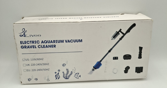LIVES Electric Aquarium Vacuum Gravel Cleaner, 6 in 1, Adjustable, 110 V