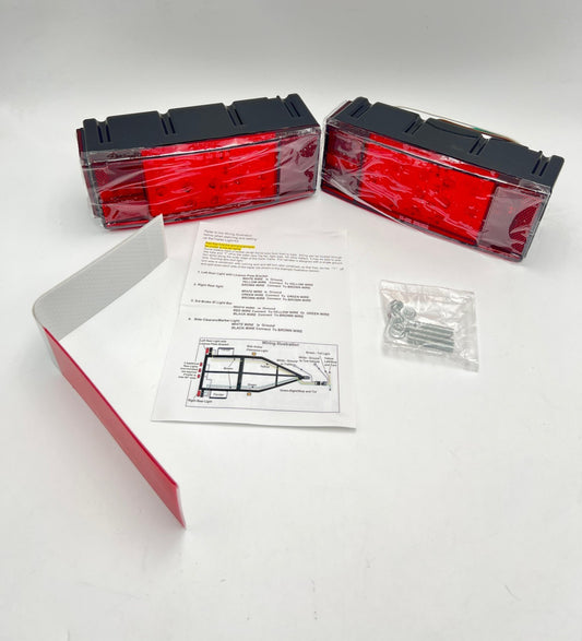 Boat LED Trailer Lights Kit and Light Bar with Wiring Harness Combined classic