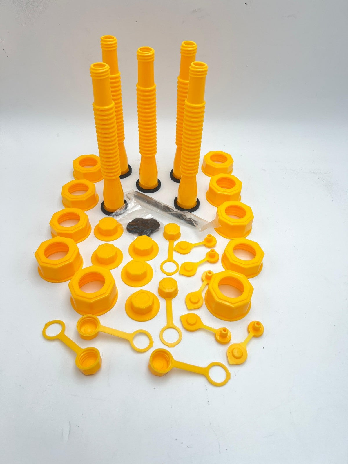 Gas Can Spout Replacement, (5 Kit-Yellow) Gas Can Nozzle Suitable for Most 1/2/5