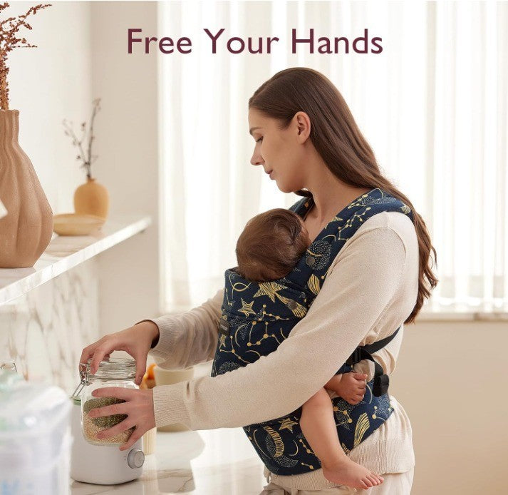 Momcozy Baby Carrier - Ergonomic, Cozy and Lightweight Carrier for 7-44lbs,