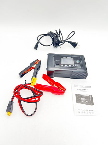 20-Amp Smart Battery Charger,Lithium,LiFePO4,Lead-Acid(AGM/Gel/SLA..) Car...