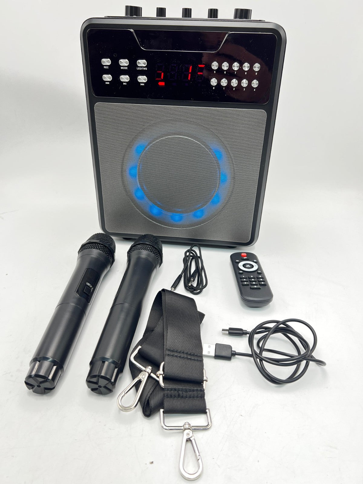 Karaoke Machine for Adults, Portable Karaoke Machine with Bluetooth and 2 Wirele