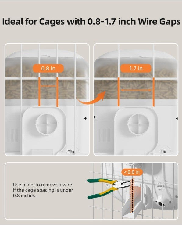 Durable Automatic Pet Feeder with Transparent Storage - Ideal for Rabbits & More