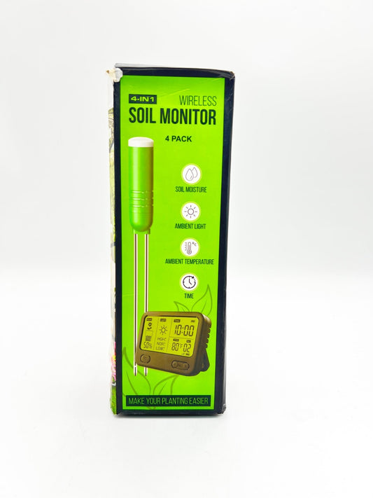 Mylam 4in1 Plant Soil Moisture Meter with 230ft RF Wireless Includes Battery-Wat
