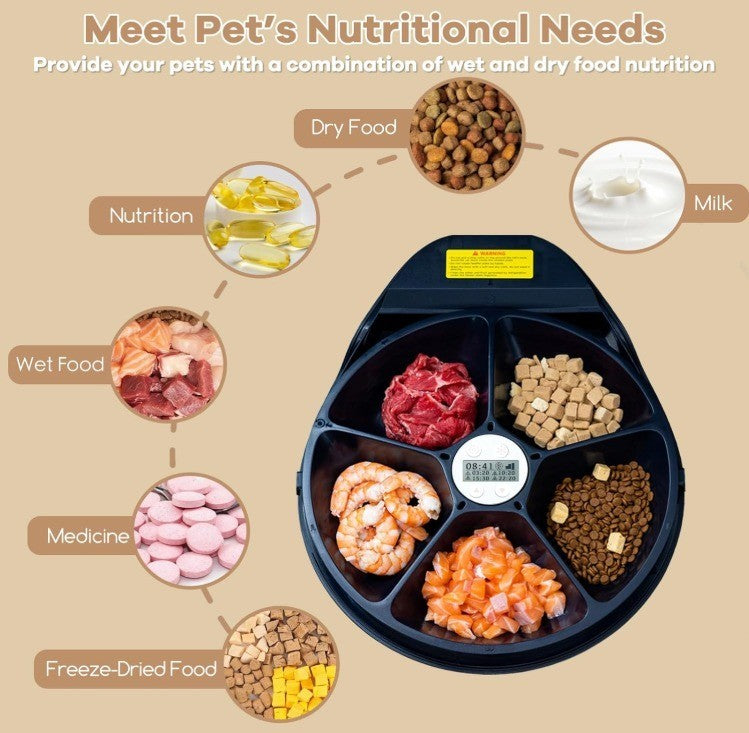 UBPet F10 Automatic Refrigerated Feeder Pet Smart Dispense Keep Food Fresh 24hrs