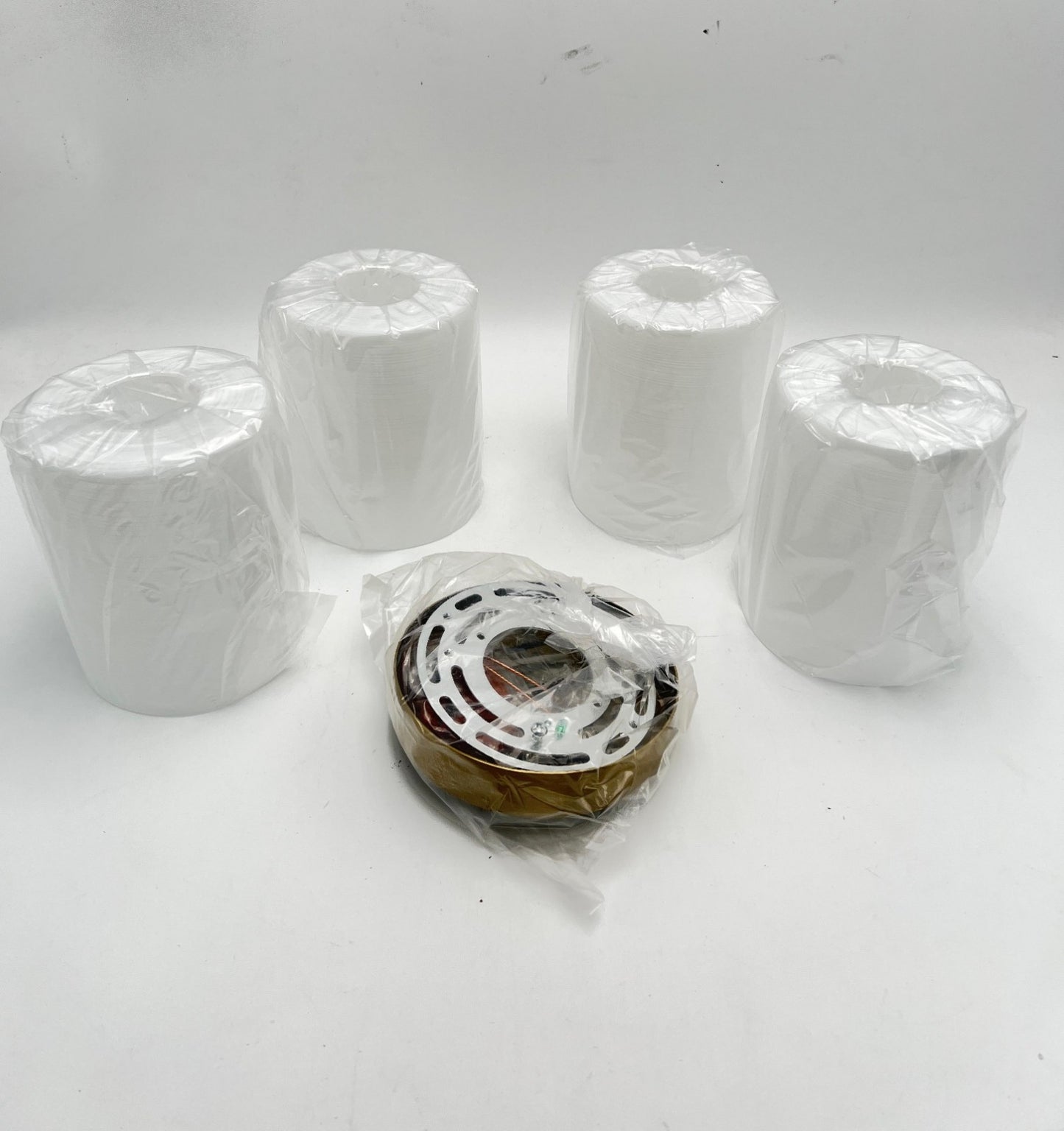 4-Light Vanity Lights, Brushed Gold Bathroom Light Fixture with Striped Texture