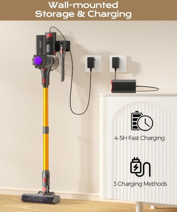 V15 Cordless Vacuum Cleaner, 45Mins Powerful Vacuum Cleaners for Home