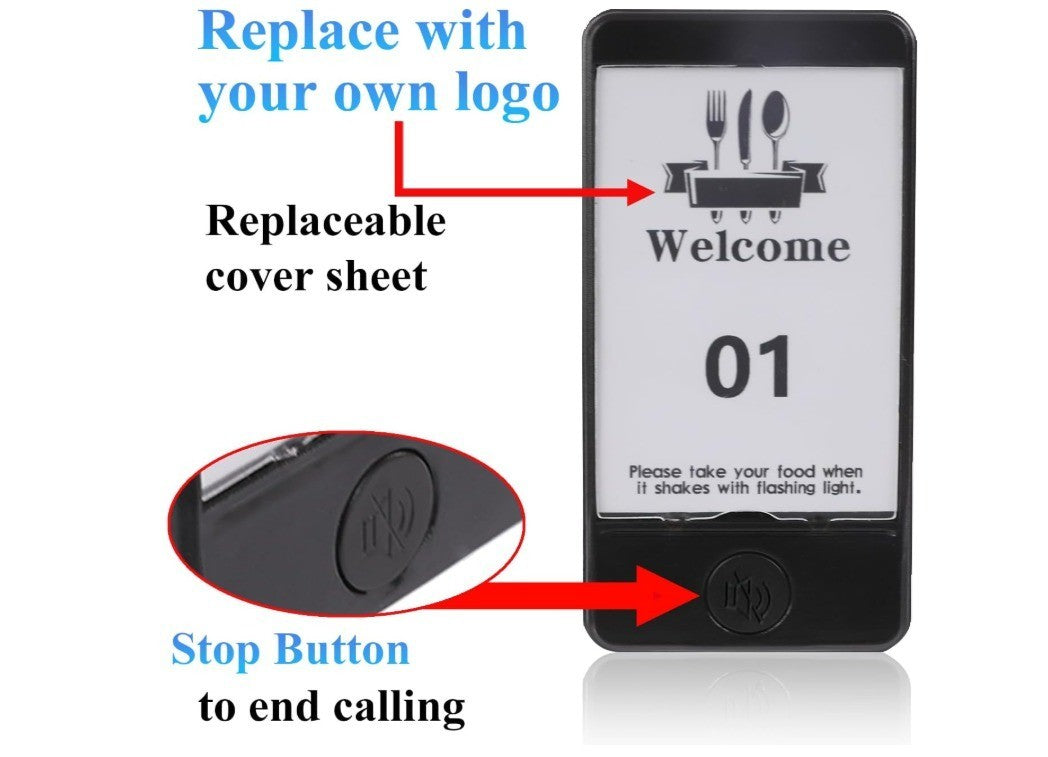Restaurant Pager System, 24 Pagers, Social Distancing Pagers for Restaurants Pag