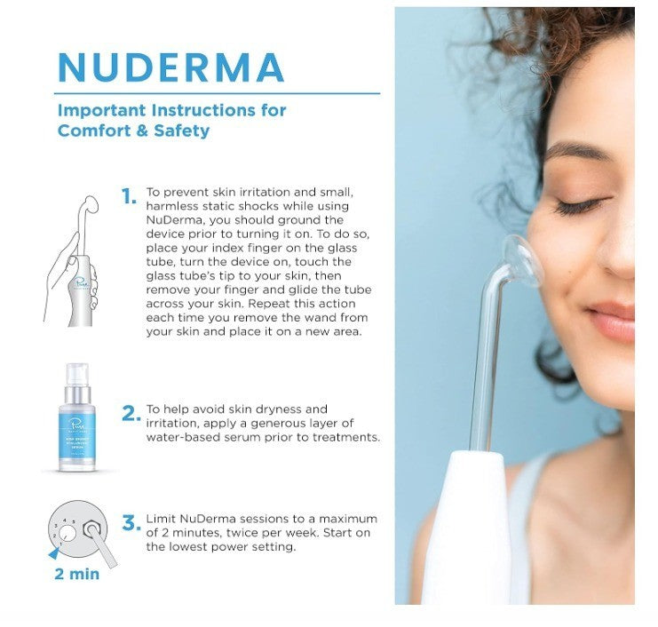 NuDerma Professional Skin Therapy Wand - Portable Skin Therapy