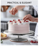 Syntus Aluminium Alloy Revolving Cake Stand 12" Rotating Cake Turntable for Cake