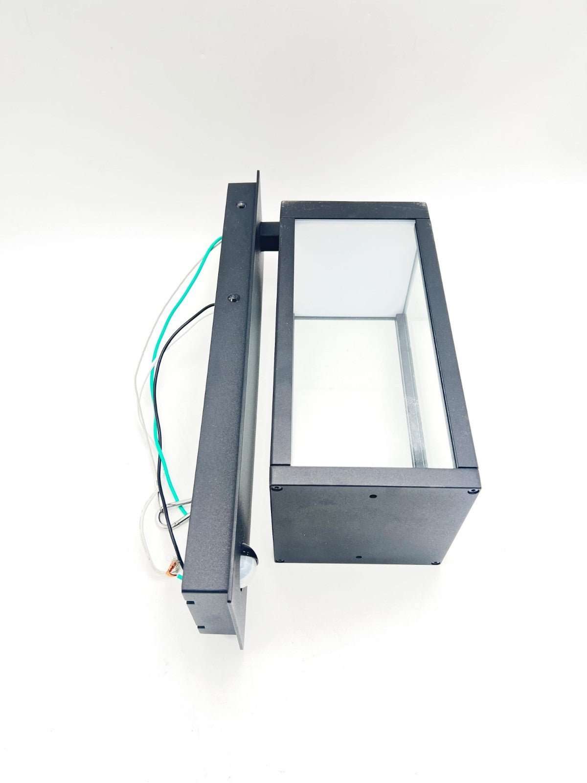 Modern Motion Sensor Outdoor Wall Light Sconce with Glass, 850LM LED, IP65 Water