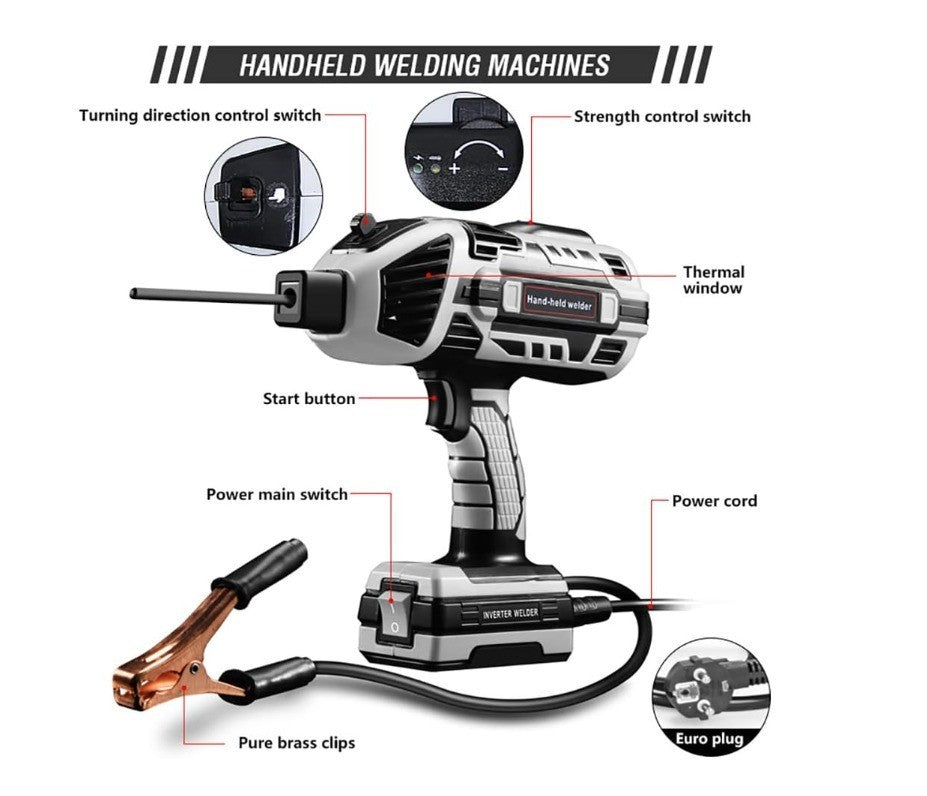 AC 110V Handheld Electric Welder Home Small Mini Portable Inverter Welder Weldin
