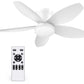 52" Ceiling Fans with Lights and Remote,Low Profile Flush mount 52 Inch White
