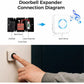 Wireless Doorbell Extender with Receiver Connects to Existing Hardwired Doorbell