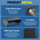 25W Solar Roof Vent Fan with 8 Inch Removable Roof Vents,Solar Attic Exhaust Fan