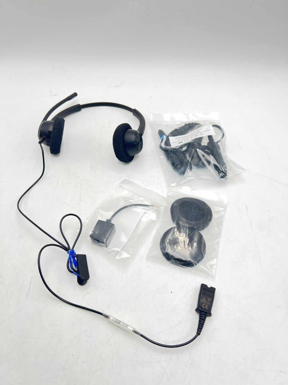 Phone Headset with Noise Cancelling Mic, Corded RJ9 Telephone Headset Compatible