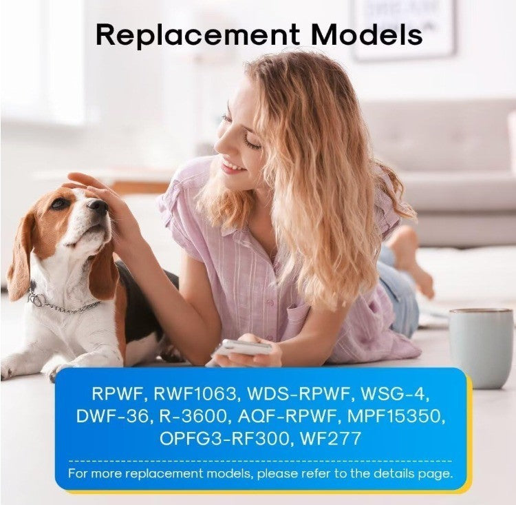 EXCELPURE RWF3600A Replacement for GE RPWF (Not RPWFE), RWF1063, RWF3600A, WSG-4