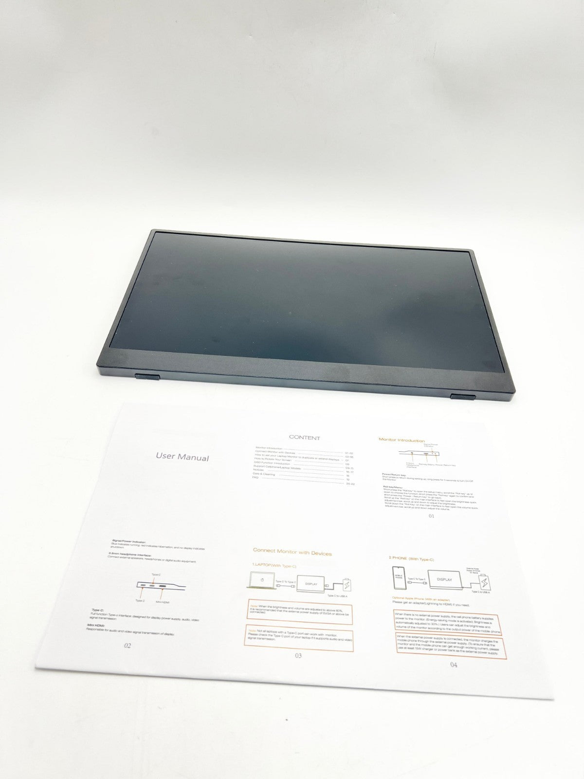 PTABLE MONITOR 15.6 INCH, IPS PANEL, HDMI, USB-C, SURROUND SPEAKERS,SUPPORT MULT