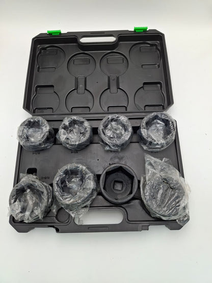 3/4" Drive 6-Point Impact Socket Set, 9-Piece Jumbo Assortment, Cr-Mo, SAE, 2...