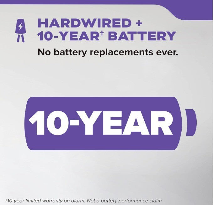 Kidde Hardwired Smoke & Carbon Monoxide Detector, 10-Year Battery Backup