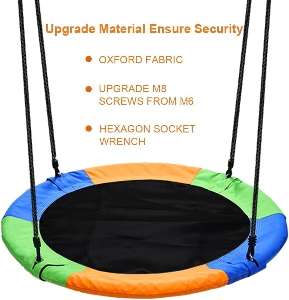 40 Inch Saucer Tree Swing, Large Rope Swing with Children Swing  -Open-Box