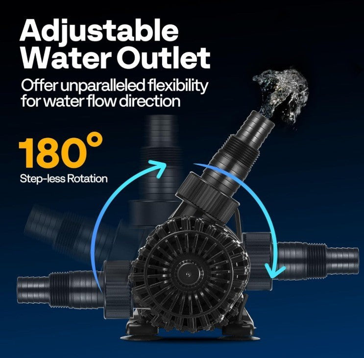 VIVOHOME Electric 120W 2700GPH Submersible Water Pump for Koi Pond Pool Waterfal