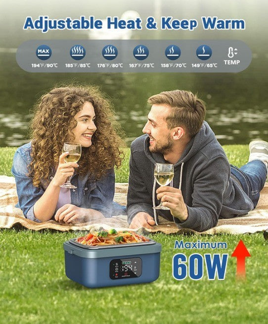 VASG Cordless Electric Lunch Box for Adults, 16000mAh Rechargeable Auto Heated L