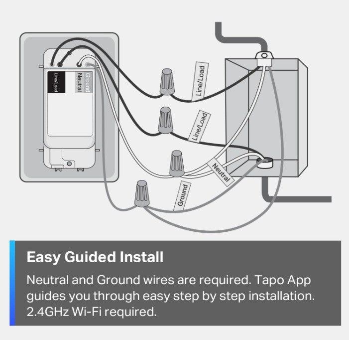TP-Link Tapo Matter Smart Light Switch: Voice Control w/Siri, Alexa & 2-Pack