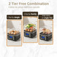 2 Tiers Electric Food Steamer for Cooking, 4 QT Digital Multi Vegetable