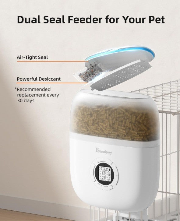 Durable Automatic Pet Feeder with Transparent Storage - Ideal for Rabbits & More
