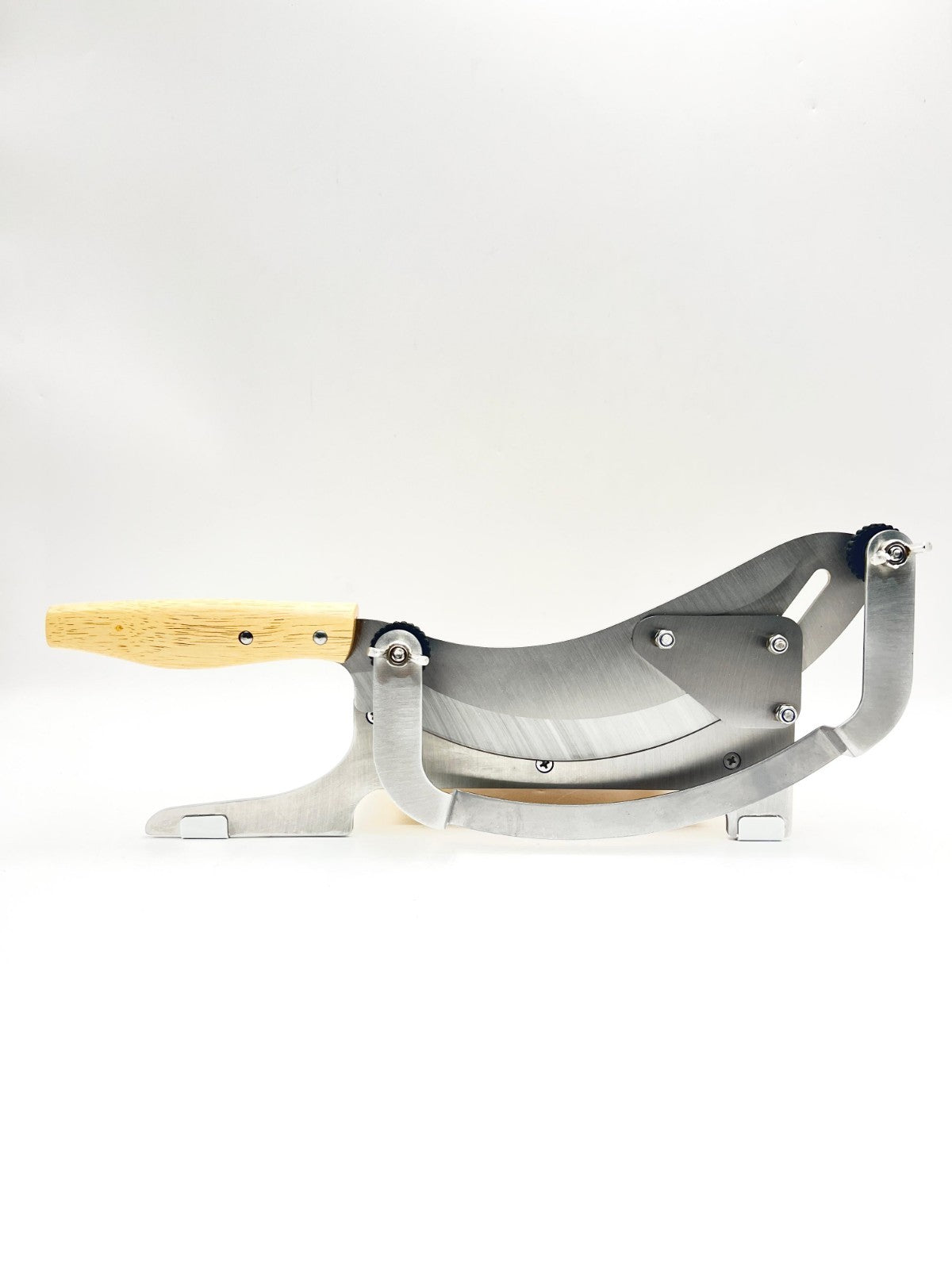 CGOLDENWALL 2 Blades Chinese Medicine Slicer Manual Radiused Biltong Slicer,