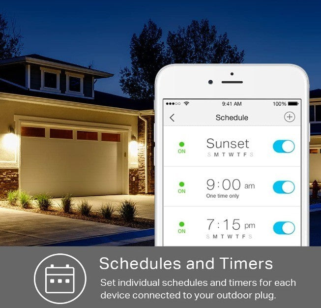 Kasa Outdoor Smart Dimmer Plug, IP64 Plug- in Dimmer for Outdoor String Lights